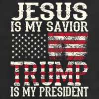 Jesus Is My Savior Trump Is My President 2024 Christian Golf Towel