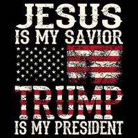 Jesus Is My Savior Trump Is My President 2024 Christian Short Acrylic Beanie