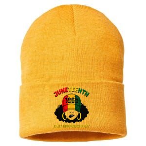 Juneteenth Is My Independence Day Black Melanin  Sustainable Knit Beanie