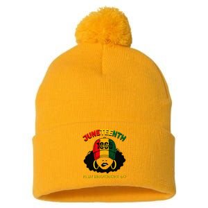 Juneteenth Is My Independence Day Black Melanin  Pom Pom 12in Knit Beanie