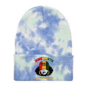 Juneteenth Is My Independence Day Black Melanin  Tie Dye 12in Knit Beanie