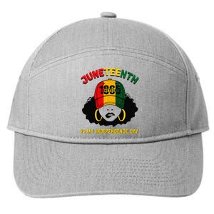 Juneteenth Is My Independence Day Black Melanin  7-Panel Snapback Hat