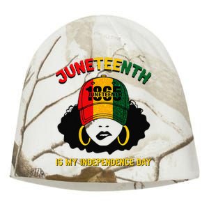 Juneteenth Is My Independence Day Black Melanin  Kati - Camo Knit Beanie