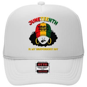 Juneteenth Is My Independence Day Black Melanin  High Crown Mesh Back Trucker Hat