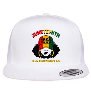 Juneteenth Is My Independence Day Black Melanin  Flat Bill Trucker Hat