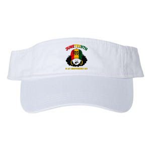 Juneteenth Is My Independence Day Black Melanin  Valucap Bio-Washed Visor