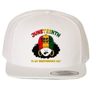 Juneteenth Is My Independence Day Black Melanin  Wool Snapback Cap