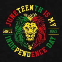 Juneteenth Is My Independence Day Lion Free Ish Ladies PosiCharge Tri-Blend Wicking Tank
