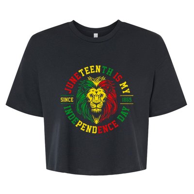 Juneteenth Is My Independence Day Lion Free Ish Bella+Canvas Jersey Crop Tee