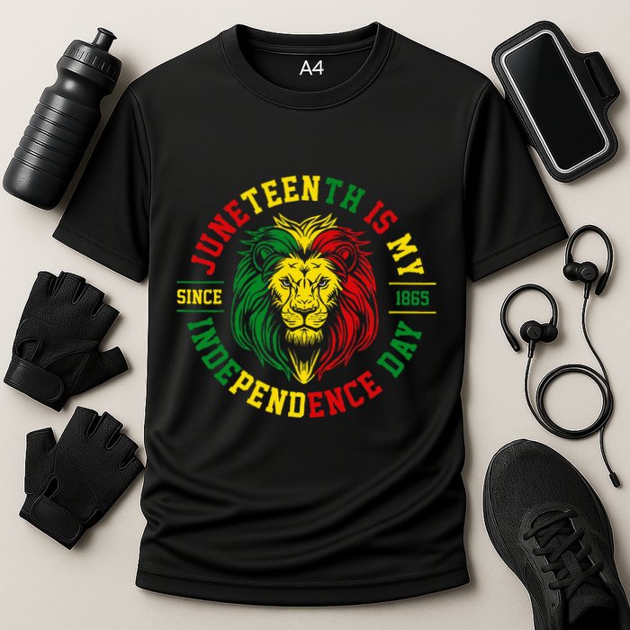 Juneteenth Is My Independence Day Lion Free Ish Performance Shirt