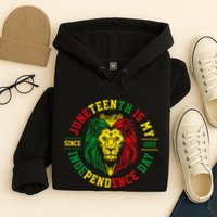 Juneteenth Is My Independence Day Lion Free Ish Hoodie
