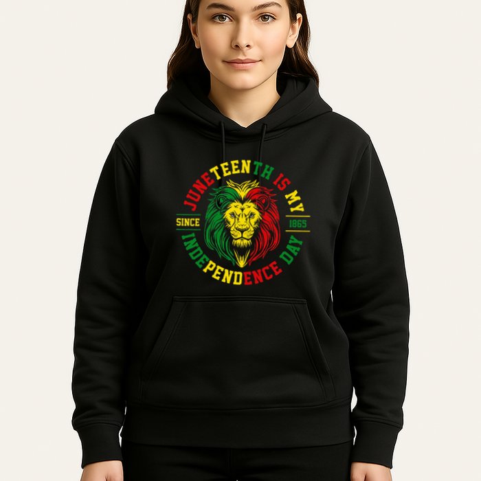 Juneteenth Is My Independence Day Lion Free Ish Hoodie