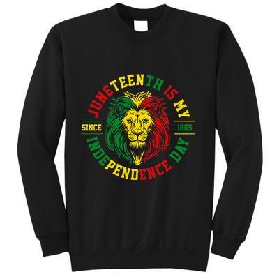 Juneteenth Is My Independence Day Lion Free Ish Sweatshirt