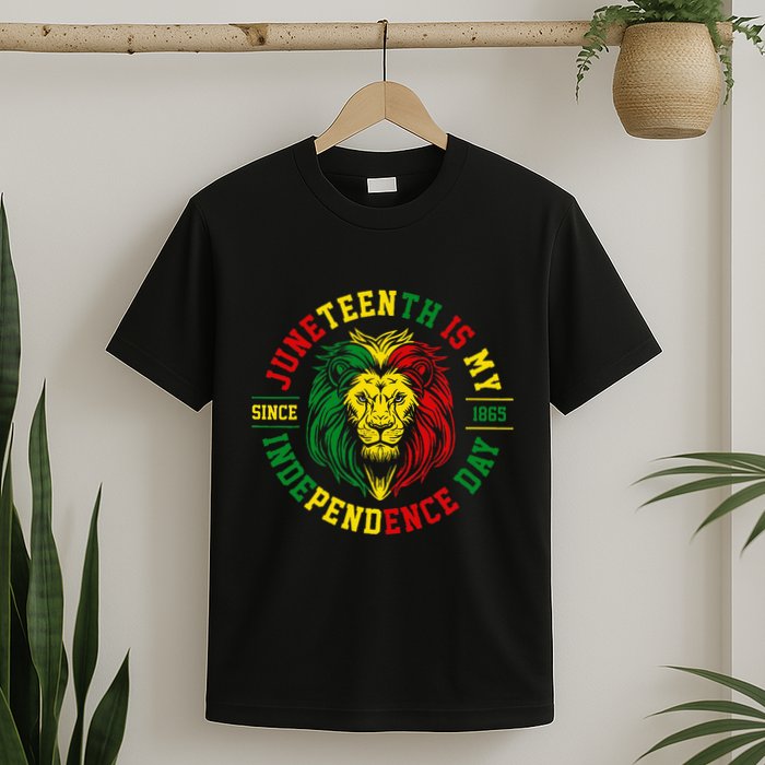 Juneteenth Is My Independence Day Lion Free Ish T-Shirt
