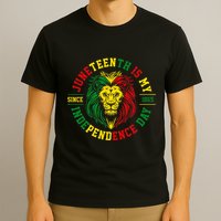 Juneteenth Is My Independence Day Lion Free Ish T-Shirt