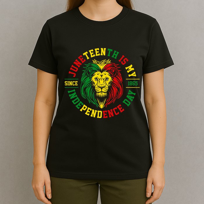 Juneteenth Is My Independence Day Lion Free Ish T-Shirt