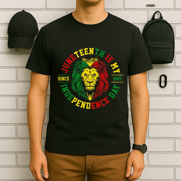 Juneteenth Is My Independence Day Lion Free Ish T-Shirt