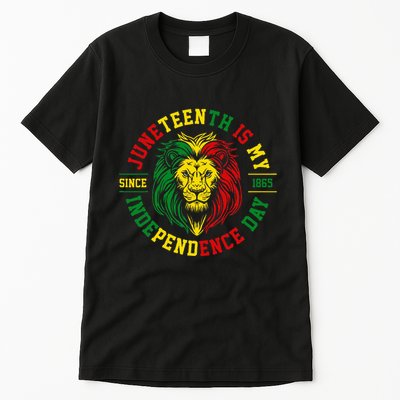 Juneteenth Is My Independence Day Lion Free Ish Tall T-Shirt