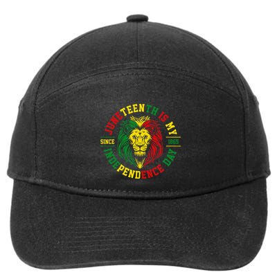 Juneteenth Is My Independence Day Lion Free Ish 7-Panel Snapback Hat