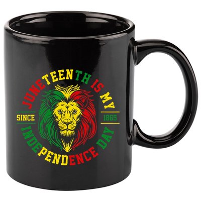 Juneteenth Is My Independence Day Lion Free Ish 11oz C Handle Ceramic Mug