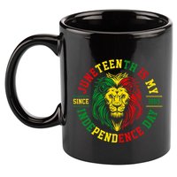 Juneteenth Is My Independence Day Lion Free Ish 11oz C Handle Ceramic Mug