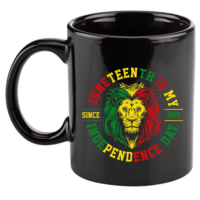 Juneteenth Is My Independence Day Lion Free Ish 11oz C Handle Ceramic Mug