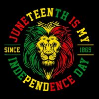 Juneteenth Is My Independence Day Lion Free Ish Drawstring Bag