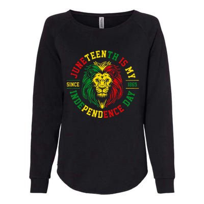 Juneteenth Is My Independence Day Lion Free Ish Womens California Wash Sweatshirt