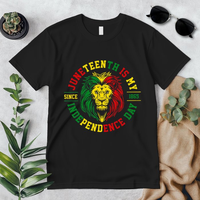 Juneteenth Is My Independence Day Lion Free Ish Premium T-Shirt