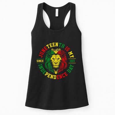 Juneteenth Is My Independence Day Lion Free Ish Womens Tank Top