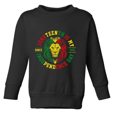 Juneteenth Is My Independence Day Lion Free Ish Toddler Sweatshirt
