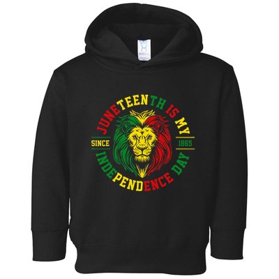 Juneteenth Is My Independence Day Lion Free Ish Toddler Hoodie