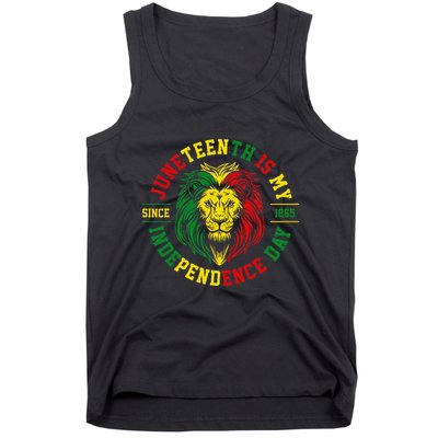 Juneteenth Is My Independence Day Lion Free Ish Tank Top