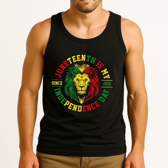 Juneteenth Is My Independence Day Lion Free Ish Tank Top