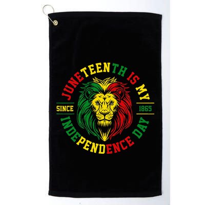 Juneteenth Is My Independence Day Lion Free Ish Golf Towel
