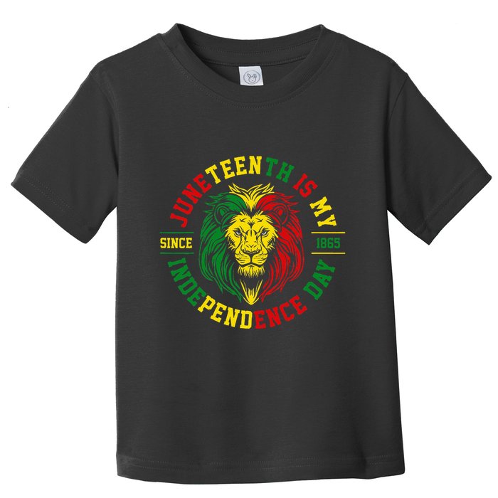 Juneteenth Is My Independence Day Lion Free Ish Toddler T-Shirt