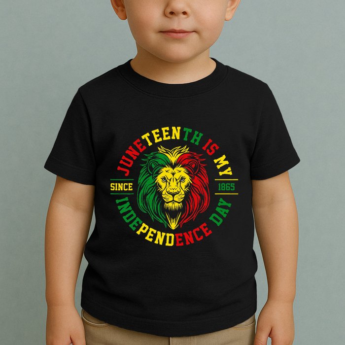 Juneteenth Is My Independence Day Lion Free Ish Toddler T-Shirt