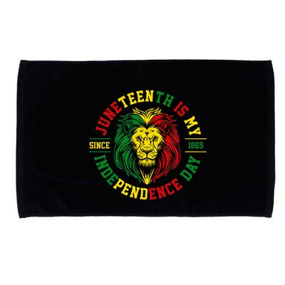 Juneteenth Is My Independence Day Lion Free Ish Microfiber Hand Towel
