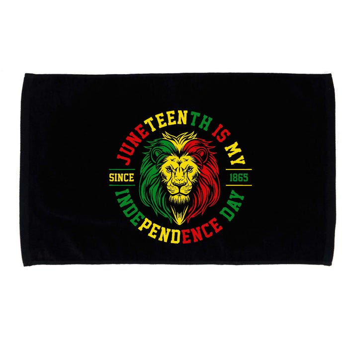 Juneteenth Is My Independence Day Lion Free Ish Microfiber Hand Towel