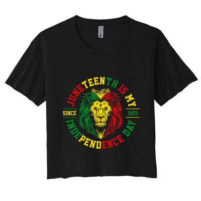Juneteenth Is My Independence Day Lion Free Ish Crop Top