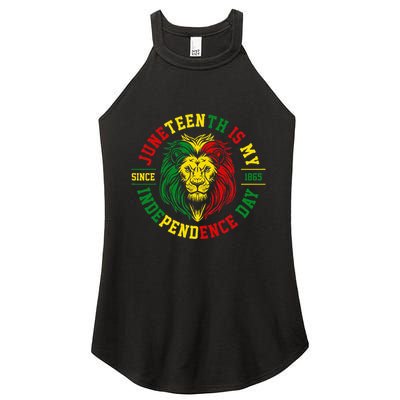 Juneteenth Is My Independence Day Lion Free Ish Women's Perfect Tri Rocker Tank