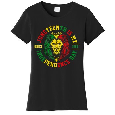 Juneteenth Is My Independence Day Lion Free Ish Women's T-Shirt