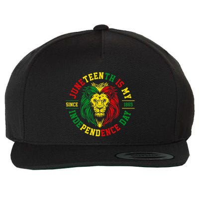 Juneteenth Is My Independence Day Lion Free Ish Wool Snapback Cap