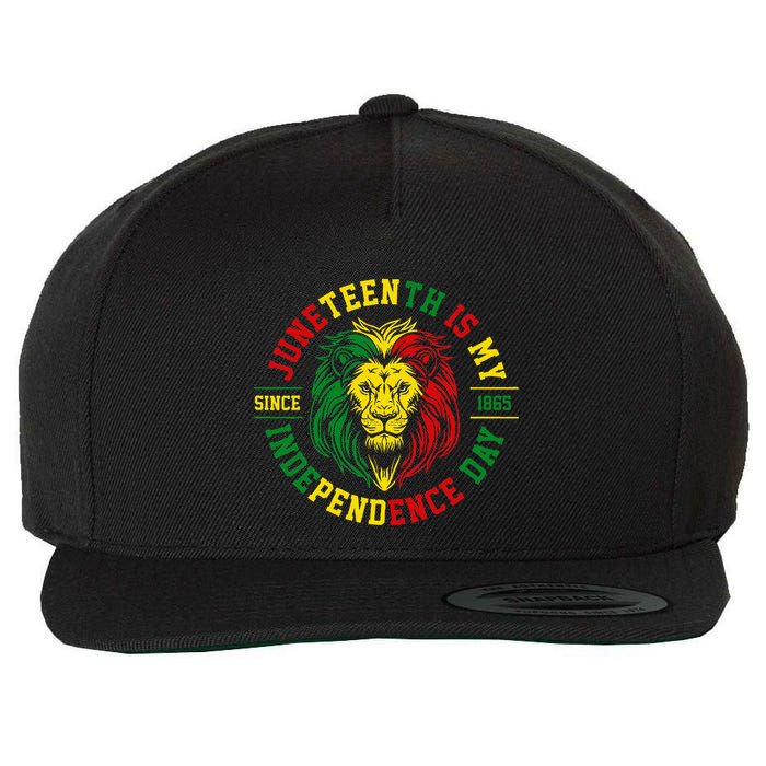 Juneteenth Is My Independence Day Lion Free Ish Wool Snapback Cap
