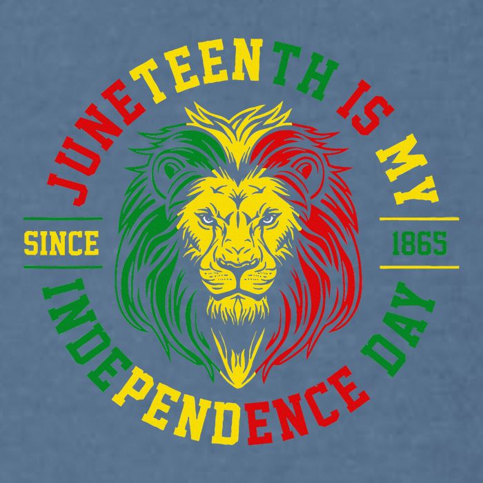Juneteenth Is My Independence Day Lion Free Ish Garment-Dyed Sweatshirt