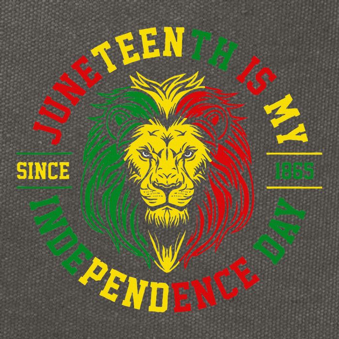 Juneteenth Is My Independence Day Lion Free Ish Cotton Canvas Backpack