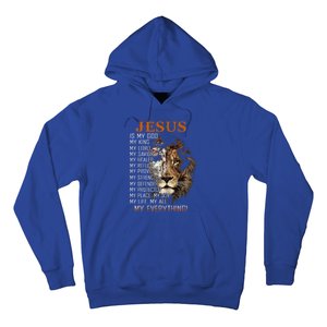 Jesus Is My God King Lord Savior Healer RefugeProvider Hoodie