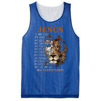 Jesus Is My God King Lord Savior Healer RefugeProvider Mesh Reversible Basketball Jersey Tank