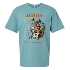 Jesus Is My God King Lord Savior Healer RefugeProvider Sueded Cloud Jersey T-Shirt