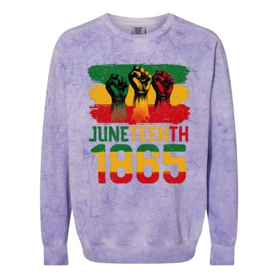 Juneteenth Is My Independence Day Black Women Freedom 1865 Colorblast Crewneck Sweatshirt